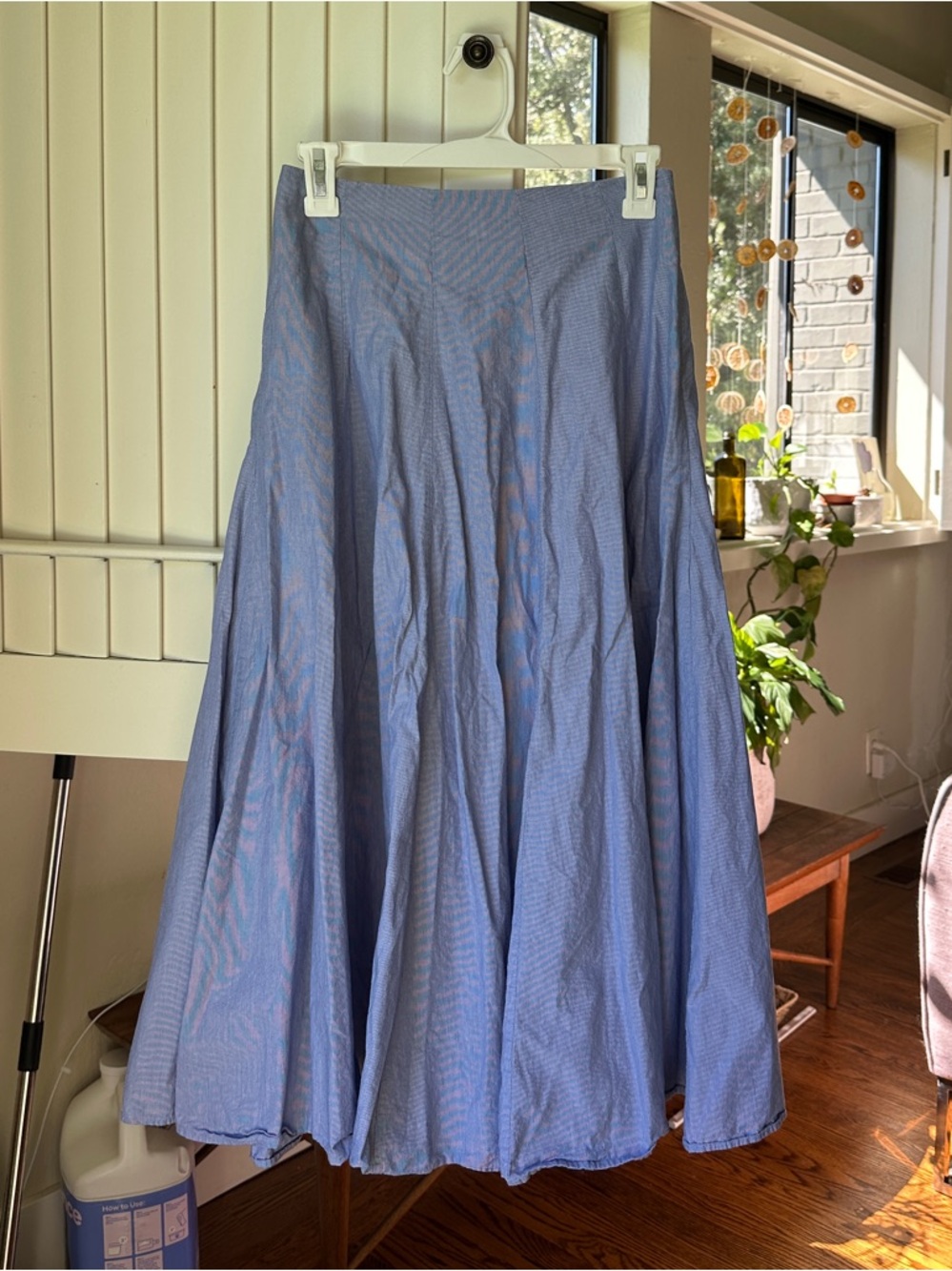 Muji Light Blue Full A-Line Skirt